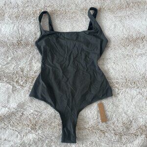 SKIMS Fits Everybody Square Neck Bodysuit in Deep Sea Small